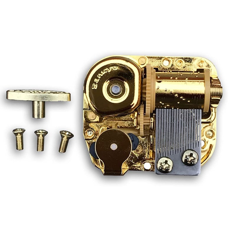 BinkeGG Clockwork Music Box Spare Part Golden Wind Up Sankyo Musical Mechanism Tune: You are My Sunshine - Image 2
